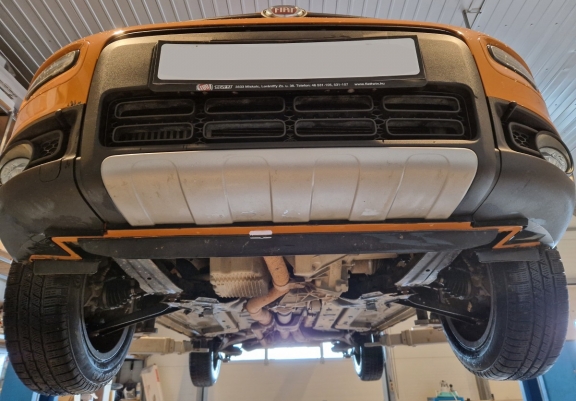Steel skid plate for Fiat Panda 4x2