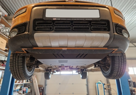 Steel skid plate for Fiat Panda 4x2