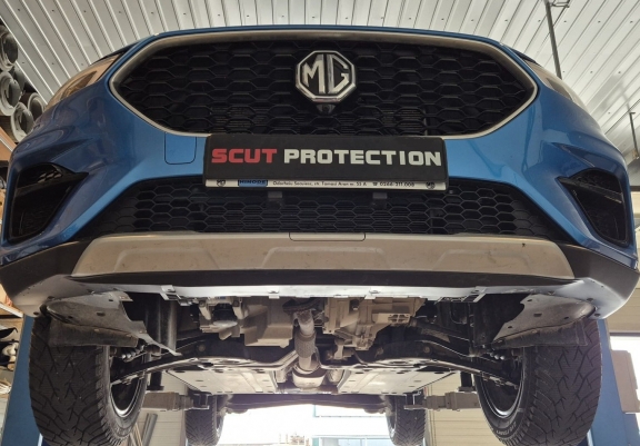 Steel skid plate for MG ZS